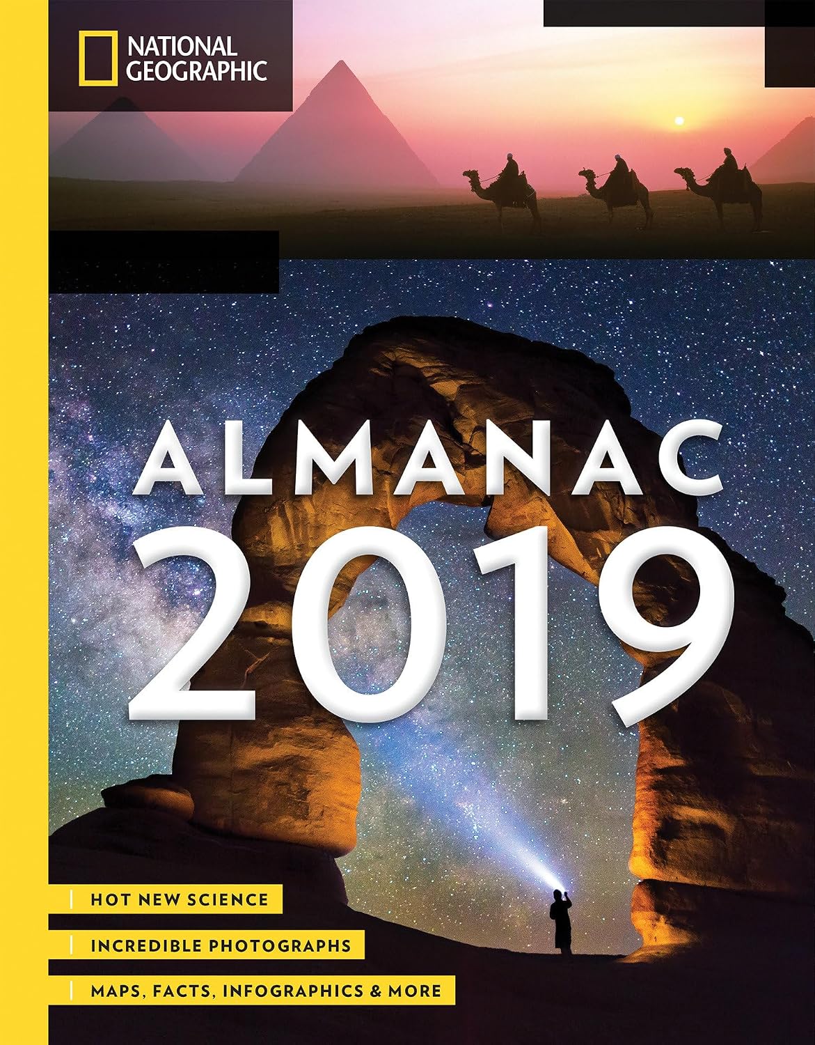 Page from National Geographic Almanac 2019 documenting Kike Calvo's early drone photography work.